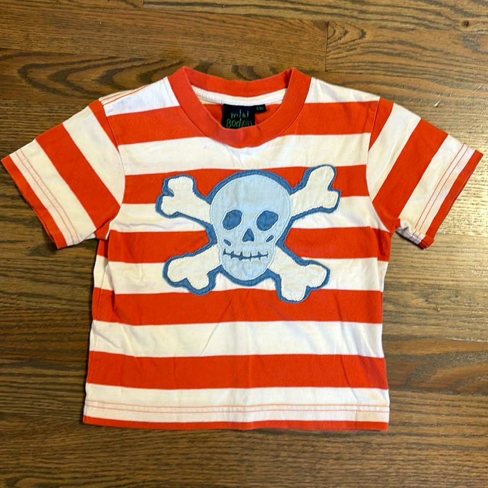 Mini Boden Size 2-3y Skull Applique Tee